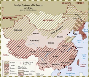China Western Influence Map