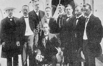 Komura, seated, and Japanese delegates